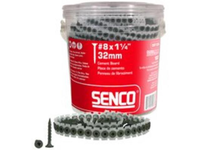 SENCO 08T125W 8-Gauge 1-1/4 in. Collated Cement Board Screws (1,000