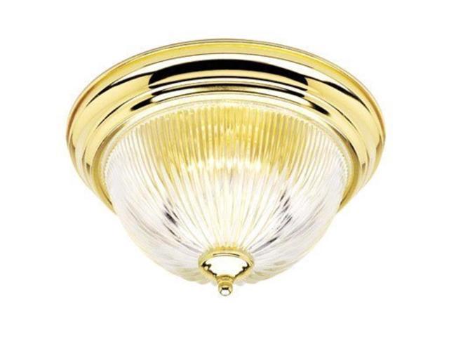 Flush Mount Ceiling Fixture A19 11 In Dia Polished Brass Westinghouse 66464