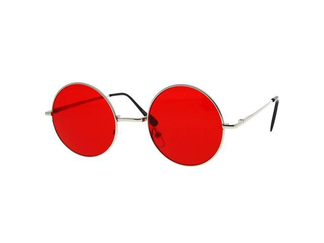 Round Circle John Lennon Inspired Color Lens Sunglasses Tea Shades ...