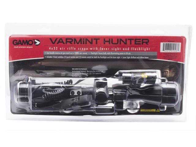 Photo 1 of Gamo Varmint Hunter Kit w/ 4x32 Rifle Scope, Laser & Flashlight, Black