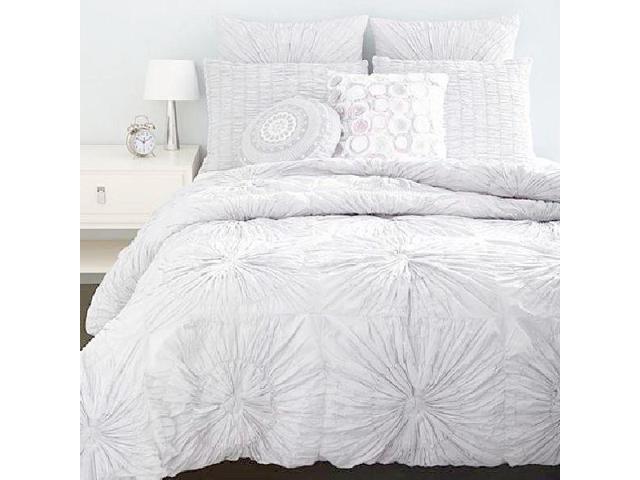 Sky Circlet White 230t Cotton Twin Duvet Cover Sham Set Newegg Com