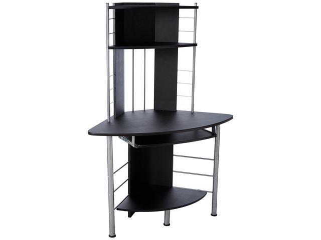 Homcom 45 Arch Tower Corner Computer Desk Black Newegg Com Homcom 45