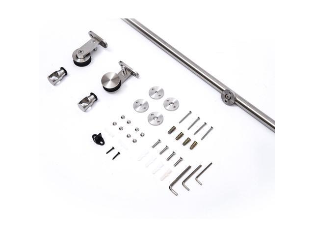 Homcom Modern 6 Interior Sliding Barn Door Kit Hardware Set Homcom Modern 6 Interior Sliding Barn Door Kit Hardware Set Stainless Steel
