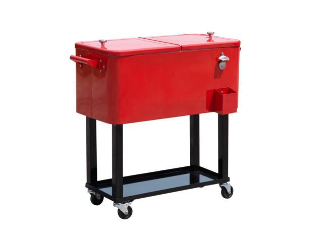 stainless steel rolling cooler cart