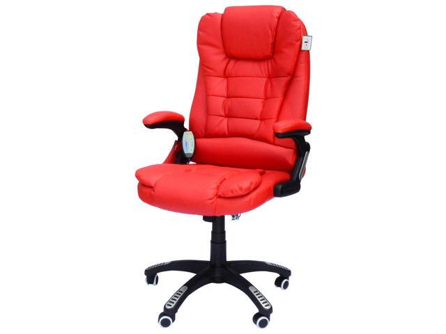 Homcom High Back Executive Ergonomic Pu Leather Heated Vibrating Executive Ergonomic Pu Leather Heated