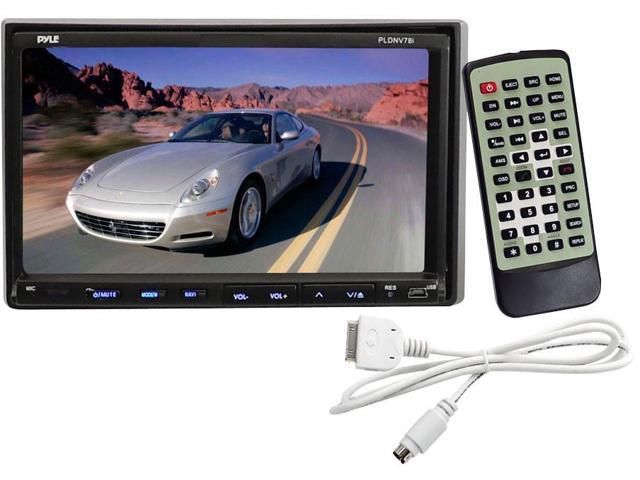 Pyle PLDNV78I 7" Double-DIN Touchscreen LCD Monitor w/ DVD/CD/MP3/MP4/USB/SD/AMFM/RDS/Bluetooth & GPS