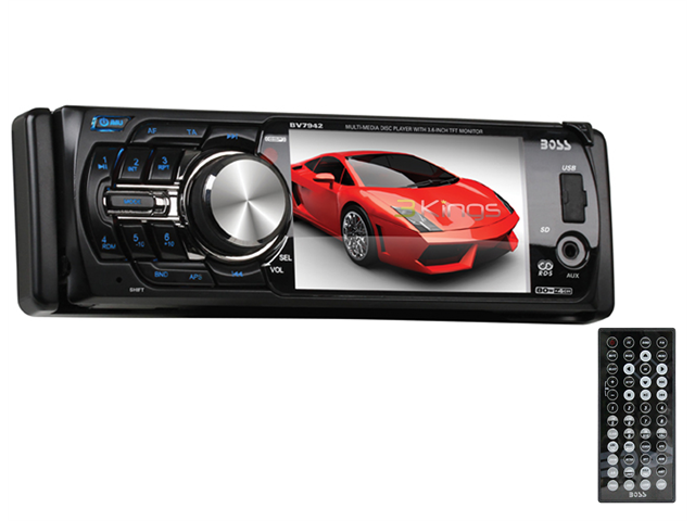 New Boss Bv7942 3.6" Tft In Dash Cd/Dvd/Mp3 Car Player + Usb/Sd Aux Reciever