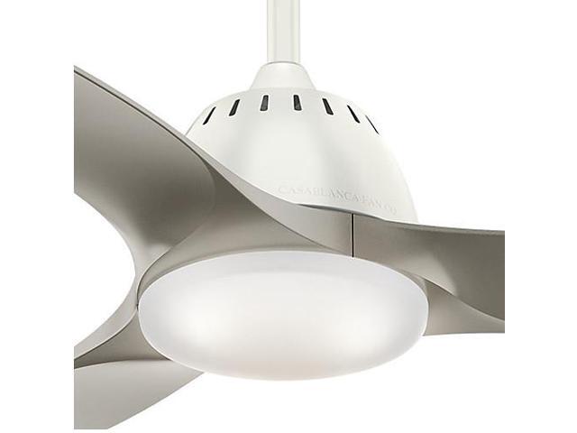 Casablanca 59149 Wisp 44 In Fresh White Indoor Ceiling Fan With Light And Remote Newegg Com