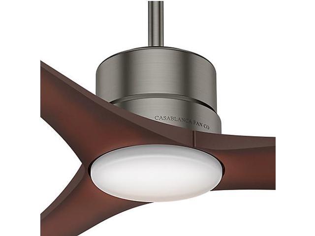 Casablanca 59195 Piston 52 In Brushed Slate Indoor Outdoor Ceiling Fan With Light And Remote Newegg Com