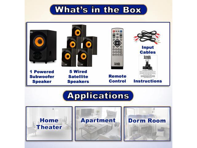 Acoustic Audio AA5170 700W Bluetooth Home Theater 5.1 Speaker System