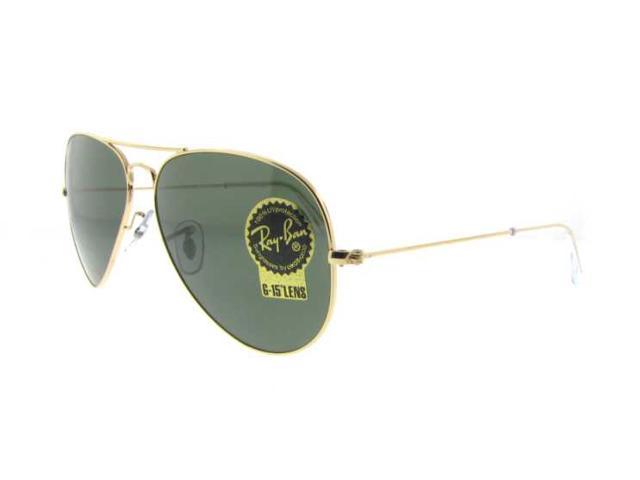 Ray Ban RB3025 L0205 58mm Arista Gold Green Classic Aviator Sunglasses