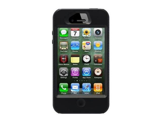 OtterBox Impact Silicone Case Cover Skin for Apple Iphone 4 and 4S Black with Self-Adhering Screen Protector Fits All Carriers Brand New in Retail Box 77-18694
