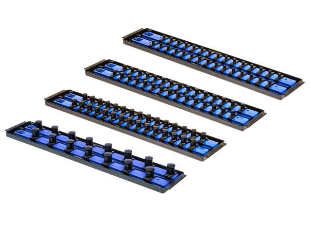 Ernst Mfg 8455+8456 +8457+8459 Blue Socket BOSS High-Density Trays Set w/8 Rails