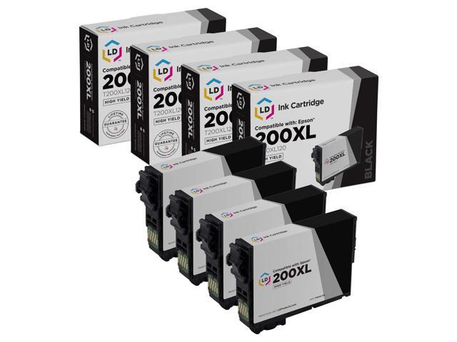 Ld Compatible Replacements For Epson 200xl T200xl120 High Yield Black Ink Cartridges 4 Pack 9163