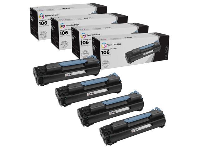 LD © Canon Compatible #106 (0264B001AA) Set of 4 Black Laser Toner Cartridges for use in the ImageClass MF6530, MF6540, MF6550, MF6560, MF6580, MF6590, MF6595, MF6595cx Printers
