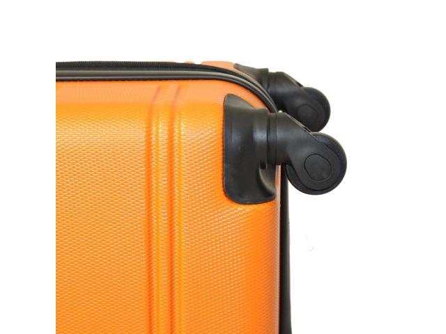 rockland melbourne 2pc abs spinner luggage set
