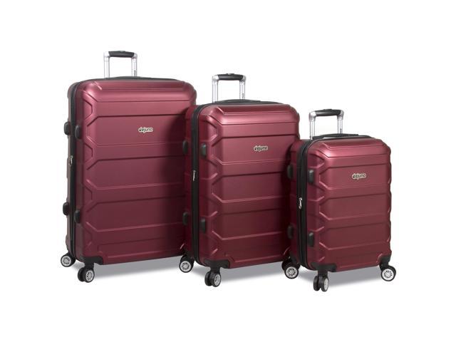 burgundy luggage sets