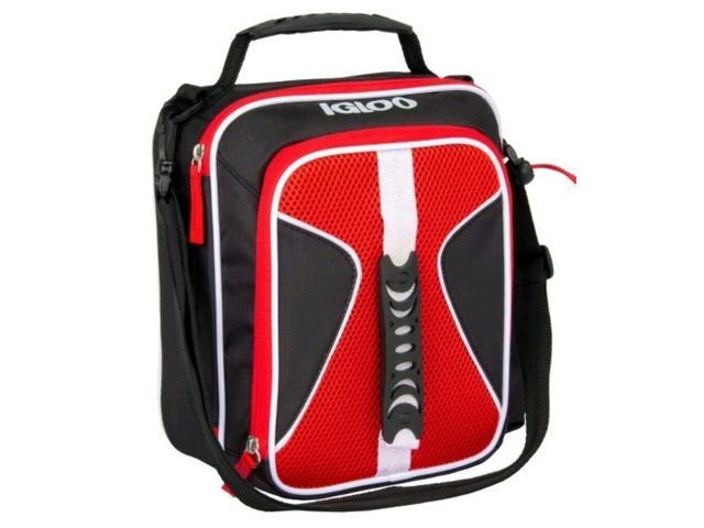 red and black lunch box