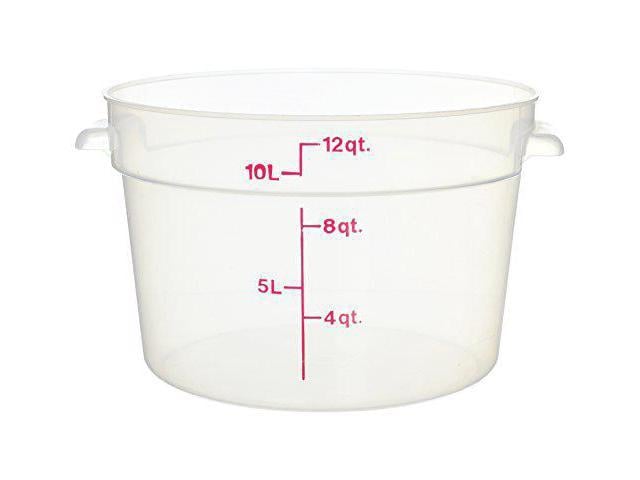 Cambro Camware Translucent Round Food Storage Containers, 12 Quart ...