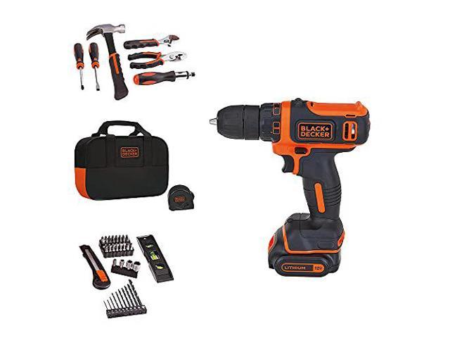 BLACK+DECKER 20V MAX Lithium Drill and 56-piece Project Kit with 2