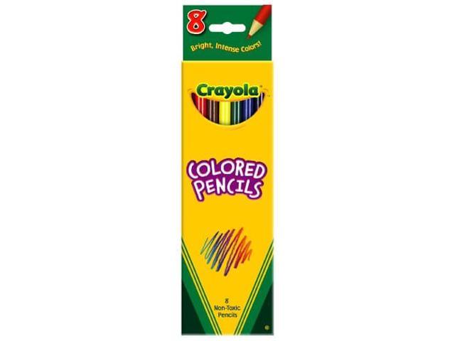 Crayola 68-4008 Colored Woodcase Pencils, 3.3 mm, BLK/BE/BN/GN/OE/RD/VT ...