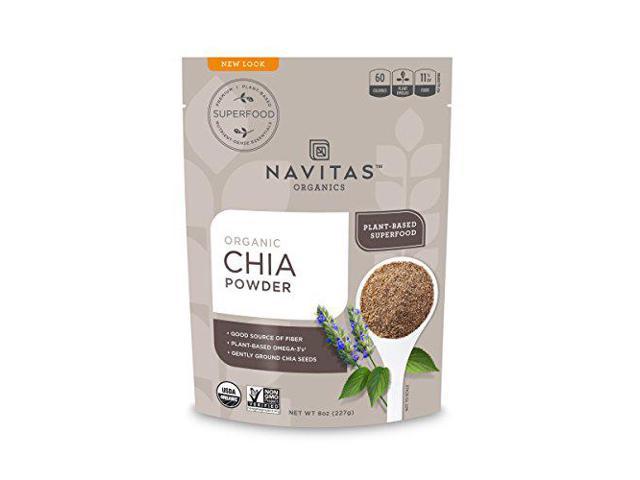 Navitas Organics Chia Seed Powder, 8oz. Bag, 19 Servings  Organic, Non-GMO, Gluten-Free