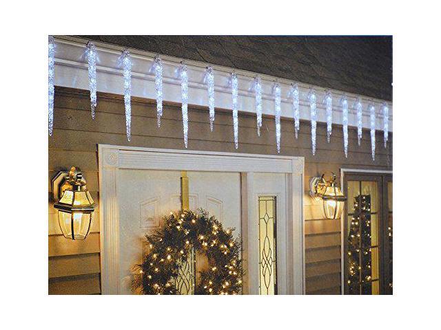 100 led twinkling ice crystal icicle set