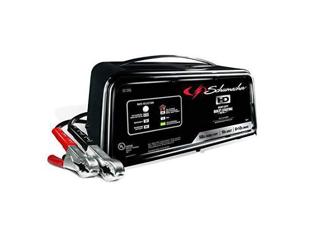 Schumacher SC1305 Battery Charger, Engine Starter, Boost Maintainer, and Auto Desulfator - 50 Amp/10 Amp, 12V - For Cars, Trucks, SUVs, and RVs