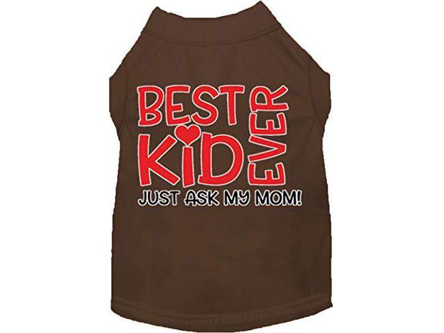 Mirage Pet Product Ask My Parents Screen Print Dog Shirt Brown XS