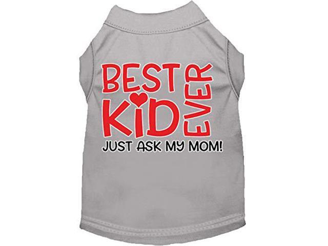 Mirage Pet Product Ask My Parents Screen Print Dog Shirt Grey XS