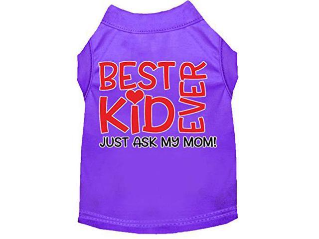 Mirage Pet Product Ask My Parents Screen Print Dog Shirt Purple Med