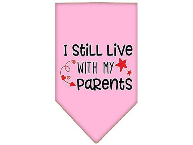 Mirage Still Live with My Parents Screen Print Pet Bandana Light Pink Large