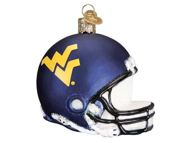 Old World christmas Ornaments: West Virginia University glass Blown Ornaments for christmas Tree, Helmet