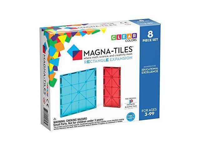 Photo 1 of Magna Tiles Rectangles Expansion Set, The Original Magnetic Building Tiles for Creative Open-Ended Play, Educational Toys for Children Ages 3 Years + (8 Pieces)