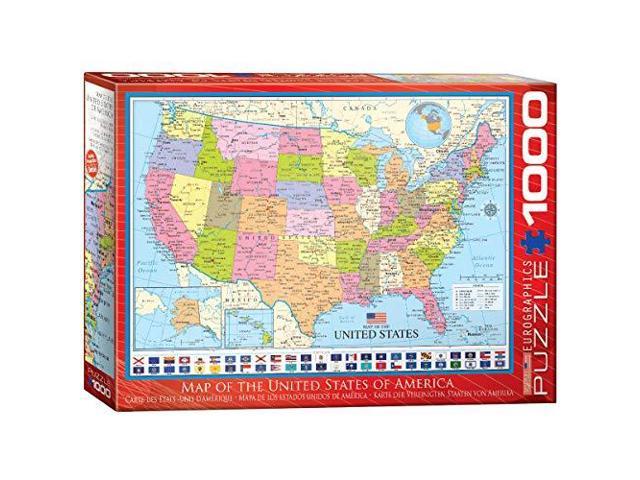 Map of the US 1000 Piece Puzzle by Eurographics Games - Newegg.com