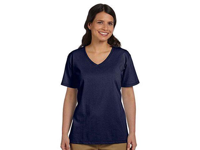 Hanes Relaxed Fit Womens ComfortSoft® V-neck T-Shirt - Newegg.com