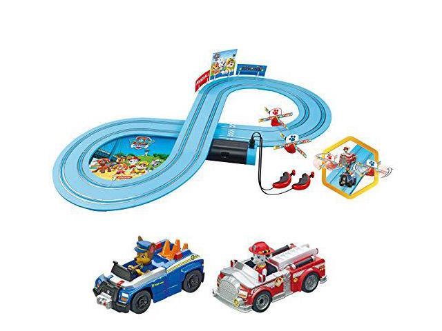 Carrera First Paw Patrol - Slot Car Race Track - Includes 2 Cars: Chase and Marshall - Battery-Powered Beginner Racing Set for Kids Ages 3 Years and Up, Multi
