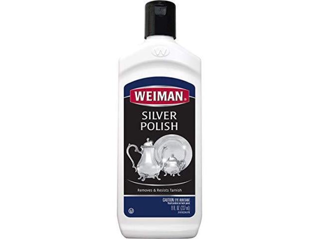 Weiman Silver Polish and Cleaner - 8 Ounce - Clean Shine and Polish Safe  Protective Prevent Tarnish