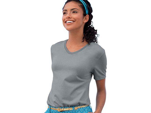 Hanes Relaxed Fit Womens ComfortSoft® V-neck T-Shirt - Newegg.com