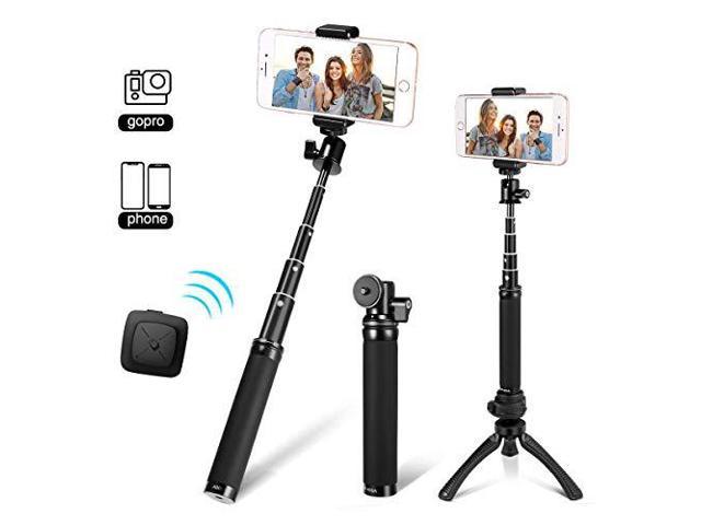 Bedelen Verward vluchtelingen Fotopro Selfie Stick, Tripod for iPhone, Selfie Stick Tripod Sets for  Camera, Action Camera, iPhone 7 7Plus 6s 6 and Other Smartphones with  Mobile Phone Adapter and Bluetooth Remote Shutter - Newegg.com