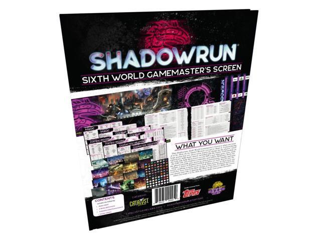 catalyst game Labs Shadowrun RPg (6th Edition) - gamemaster Screen