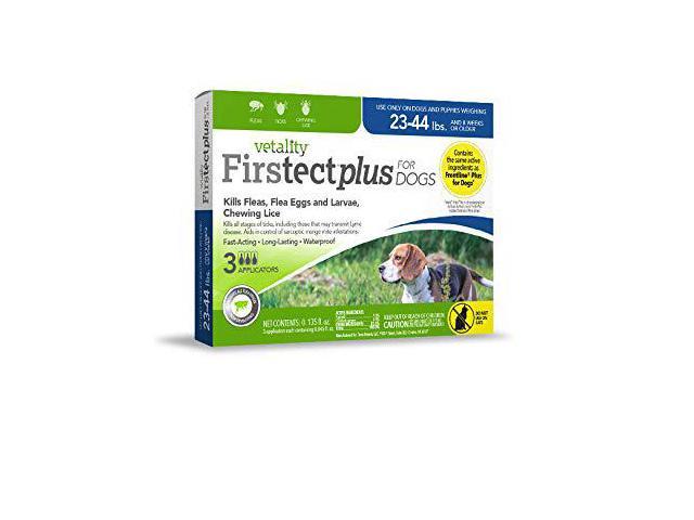 Vetality Firstect Plus for Dogs 23-44 lbs. 3 doses Waterproof flea and