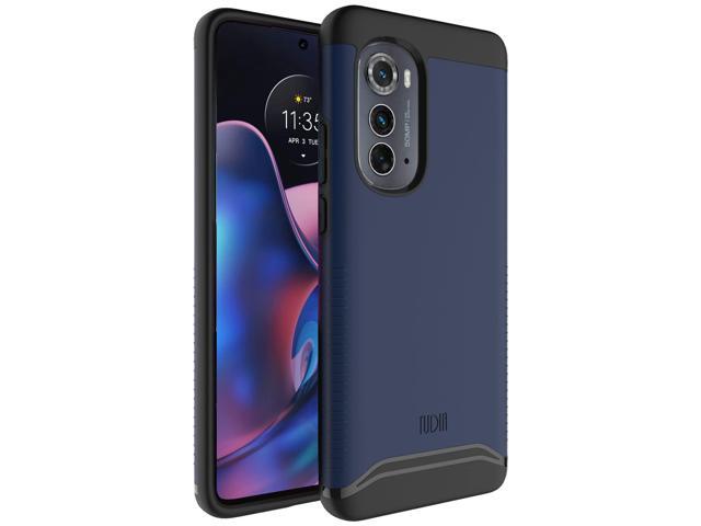 TUDIA DualShield Designed for Motorola Edge 2022 case, Merge] Shockproof Military grade Slim Dual Layer Heavy Duty Protection for Moto Edge 2022 case - Indigo Blue
