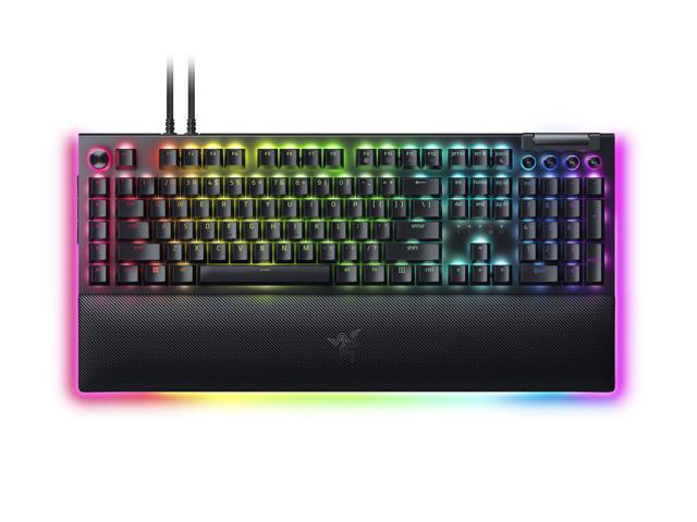 Razer BlackWidow V4 Pro Wired Mechanical Gaming Keyboard - Yellow Switches (Linear & Silent), Doubleshot ABS Keycaps, Command Dial, Chroma RGB, Magnetic Wrist Rest, Snap Tap