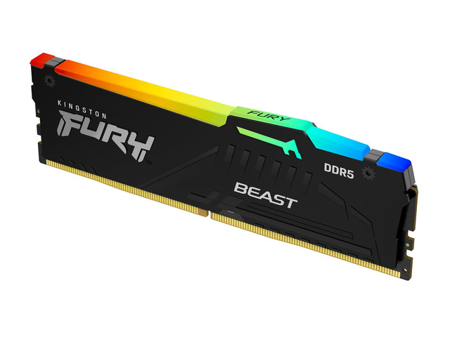 Kingston Fury Beast RGB 8GB 6000MT/s DDR5 CL30 Desktop Memory | AMD Expo | Plug N Play | Single Module | KF560C30BBEA-8