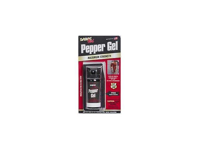 SABRE MK-3-GEL-H-US 15' Range Red MK-3 Pepper Gel Stream Spray W/Holster 1.8 Oz
