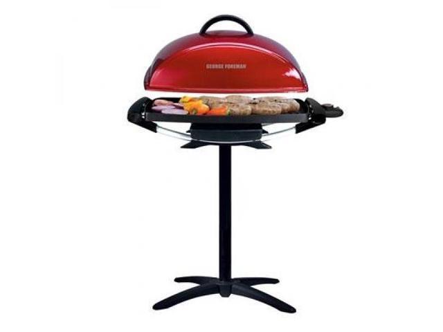 George Foreman GFO201R Indoor/Outdoor Electric Grill, Red