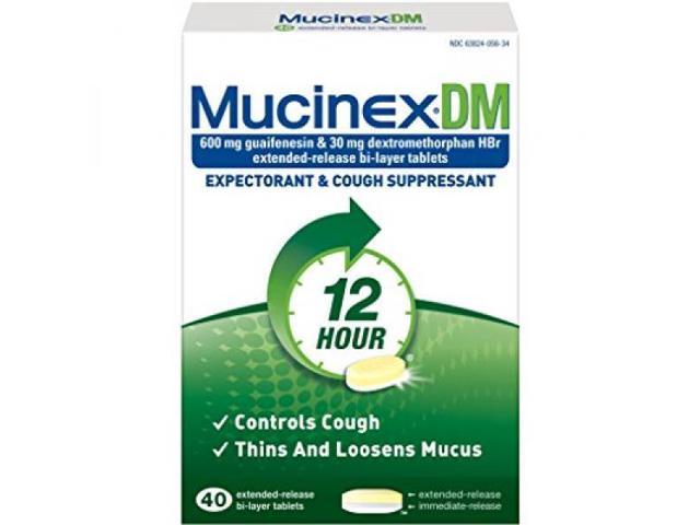 Mucinex Dm 12 Hour Expectorant And Cough Suppressant Tablets 40 Count