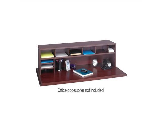 Safco Low Profile Desktop Organizer 10 Sections 57 1 2 X 12 Safco Low Profile Desktop Organizer 10
