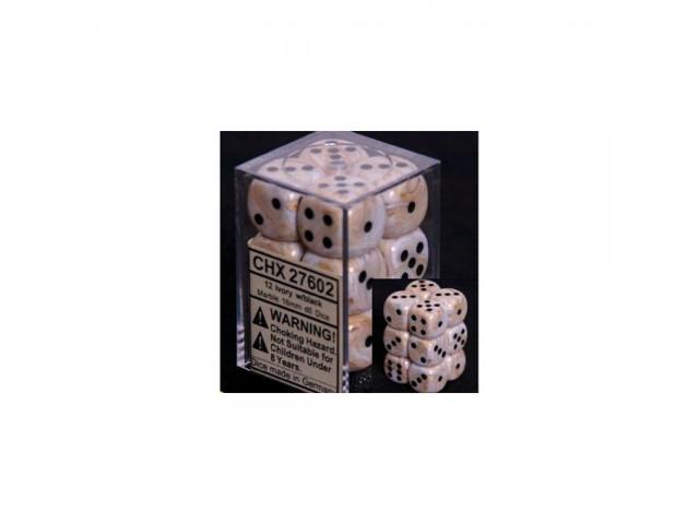 12 Chessex Dice D6 Sets Opaque Blue With White for sale online 16mm Six Sided Die 